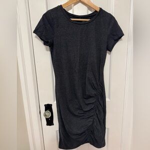 Dark Grey Ruched Dress